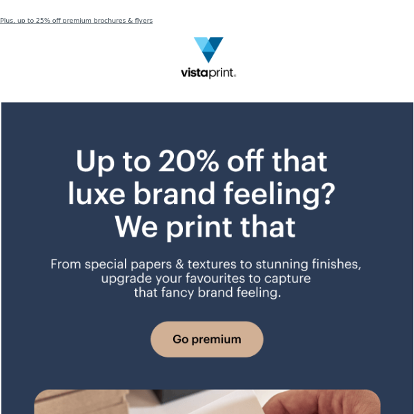 Go premium & save up to 20% on elevated branding
