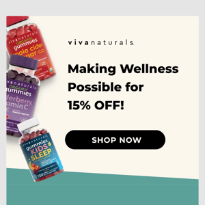 Get 15% OFF your favorite gummies…