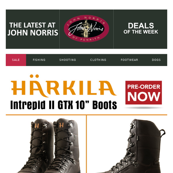 ✓HALF PRICE HARKILA GTX 10in BOOTS & BARBOUR BERWICK JACKET - John Norris