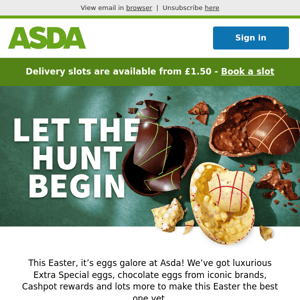 Take a peek - load up your Easter basket thanks to Asda