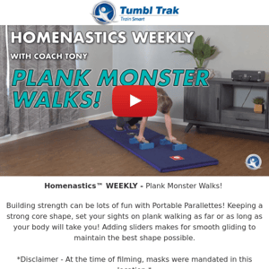 [HOMENASTICS WEEKLY] Plank Monster Walks! (feat. Portable Parallettes)