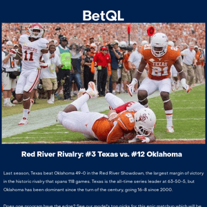 Picks For Week 6 NCAAF Games Including Red River Rivalry