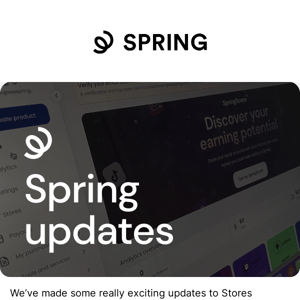 Spring updates: promo code banner, new store design, recommended product shelf, and more