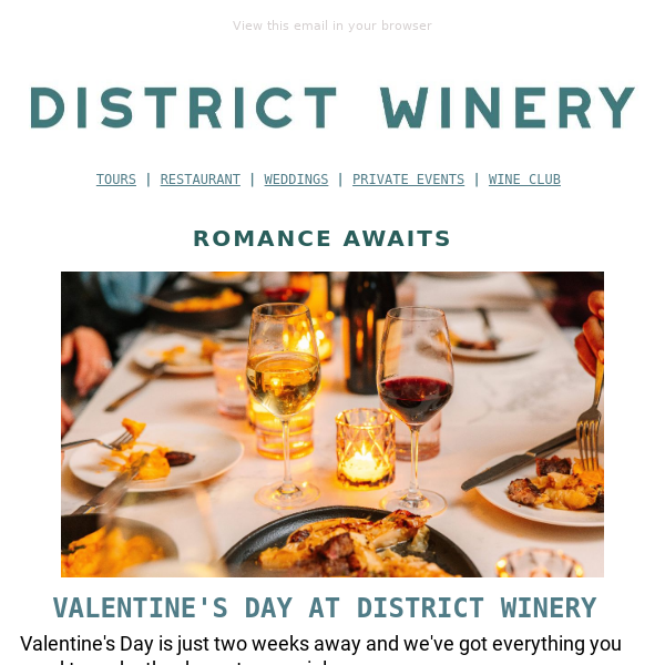 Romance is Waiting at District Winery