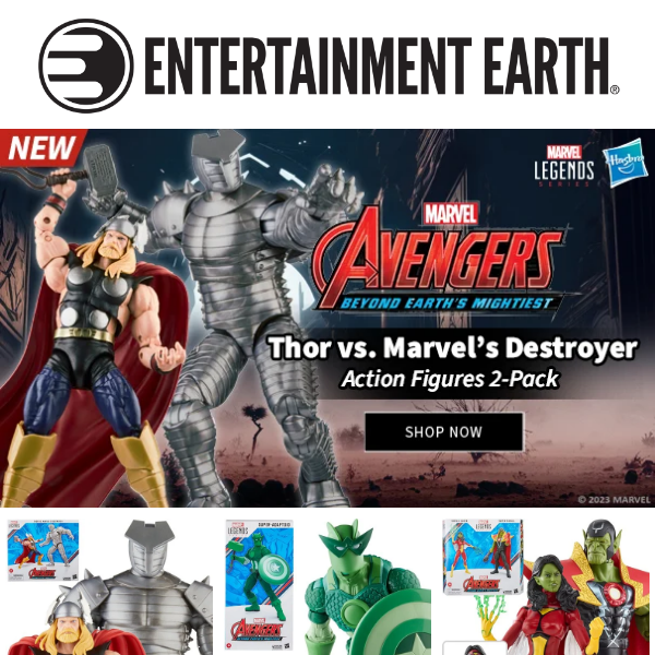 Figurine Thor vs. Marvel's Destroyer Hasbro Avengers: Beyond Earth's  Mightiest Marvel Legends