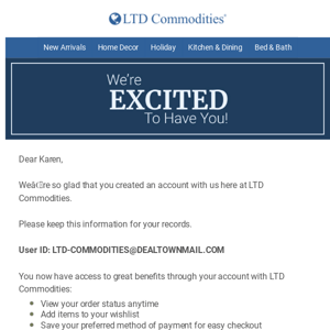 Welcome To Your New Ltdcommodities.com Account!