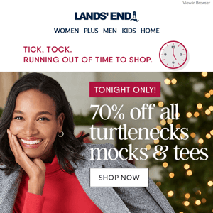 Tonight's treat! Turtlenecks from $9!