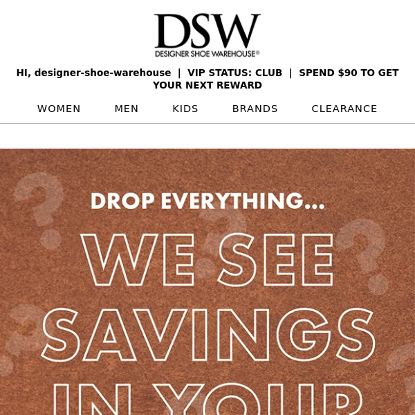 Dsw savings on sale