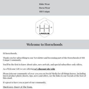 Horzehoods  Welcome to the Horzehoods Community.