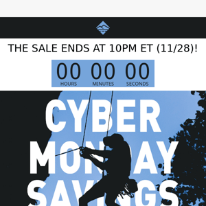 Cyber Monday and 40% off ends in ONE HOUR!