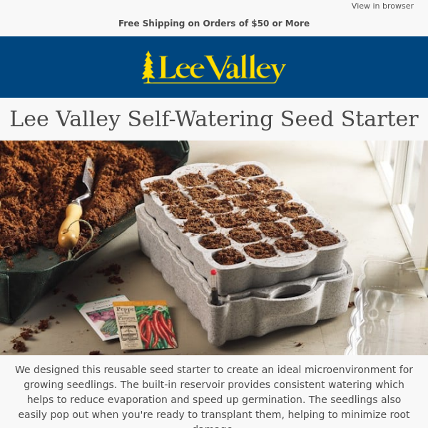 Lee Valley Self-Watering Seed Starter – Optimize Your Growing