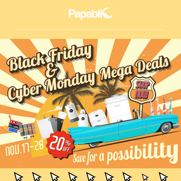 ⏰LAST 4 HOURS! 20% OFF Black Friday Mega Deal Ends Today...
