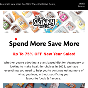 Up to 75% off January Sale + EXTRA