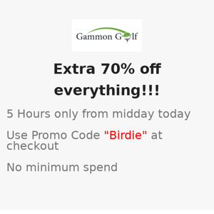 5 Hours only Extra 70% off. Promo code "Birdie"