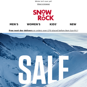 Hit the slopes in style with our sale