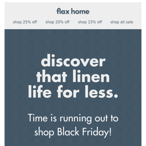 Discover That Linen Life for Less This Black Friday