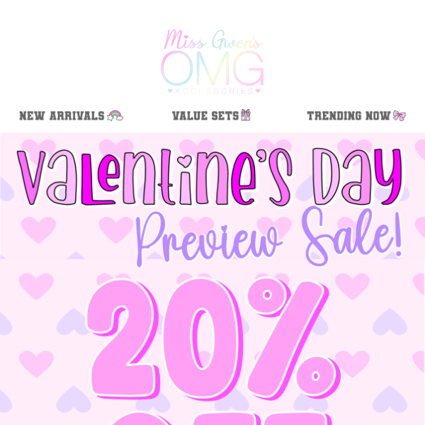 20% OFF SITEWIDE | Love is in the Air! 💝✨