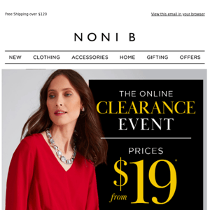 CLEARANCE EVENT | Prices from $19