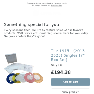 VERY LIMITED! The 1975 - (2013-2023) Singles [7" Box Set]