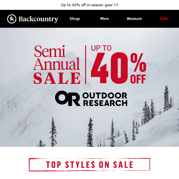 Fresh new discounts from Outdoor Research