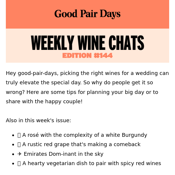 Weekly Wine Chats #144⛱