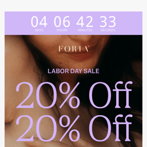 20% OFF IS HERE