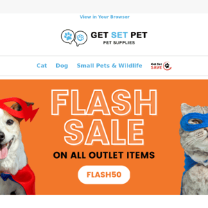 Flash Sale: 50% Off Outlet Items! ⚡