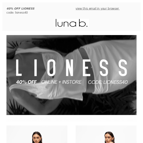 40% OFF ALL LIONESS TODAY ONLY ❤️‍🔥