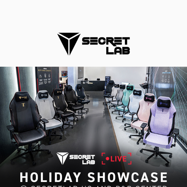 RSVP Now | LIVE Holiday Showcase @ Secretlab HQ and R&D Center