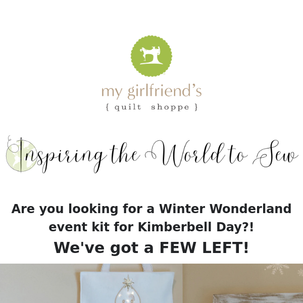 Only a FEW Kimberbell Winter Wonderland Kits Left!