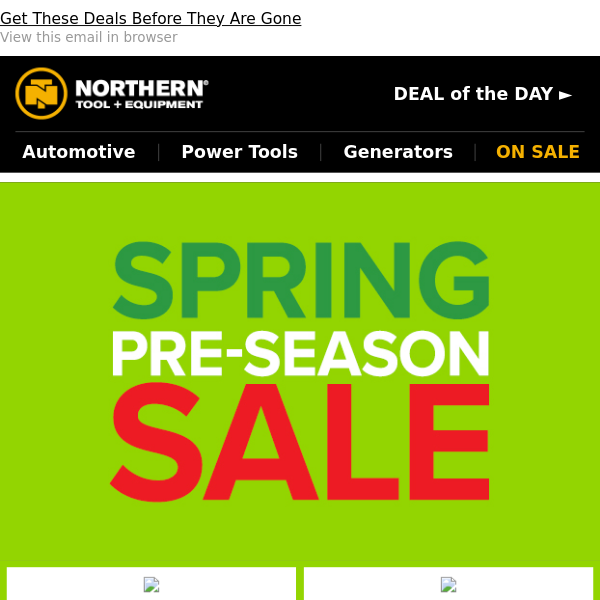 Spring Pre-Season SALE>>> Save Up To 60%