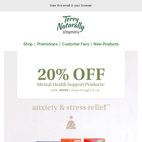 save 20% on stress, mood, & sleep products