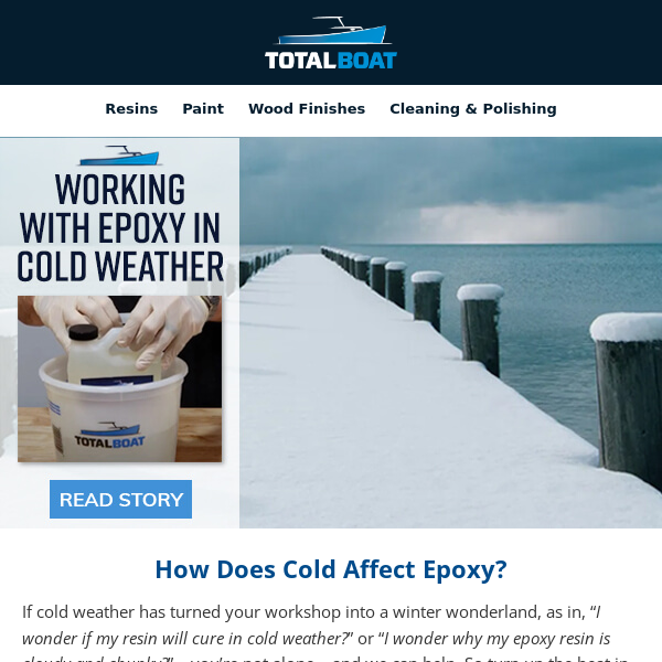 Tips: Working with Epoxy in Cold Weather