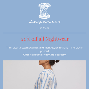 20% off nightwear