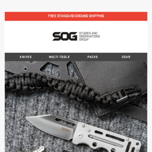 Save 20% On Over 50 SOG Products