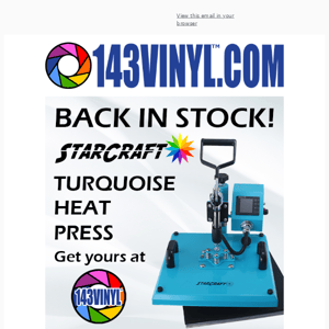 Turquoise Heat Presses are Back in Stock! 😱