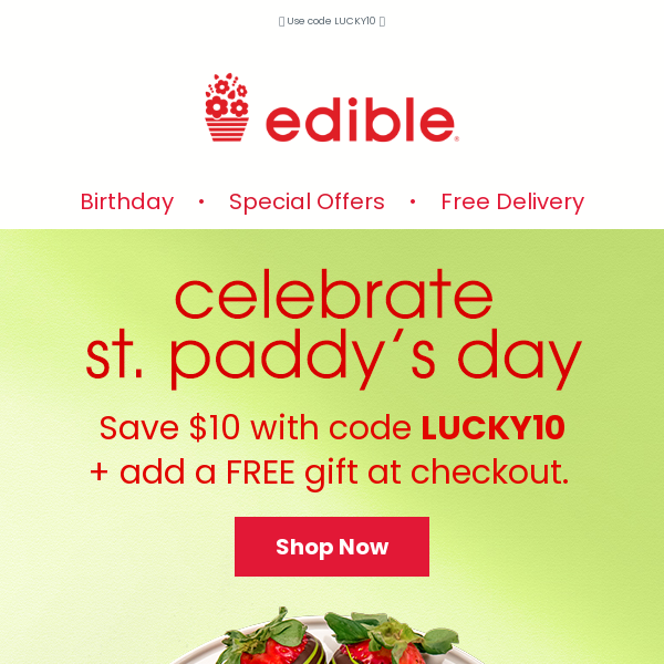 $10 off + a FREE gift 🍀 It's your lucky day!