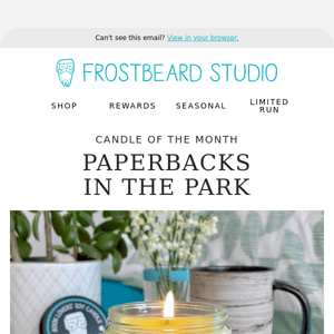Candle of the Month — Paperbacks in the Park