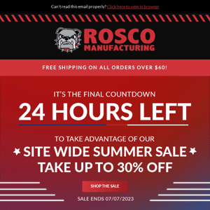Last 24 Hours To SAVE! ⏰