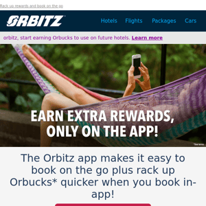 Earn more when you book in-app