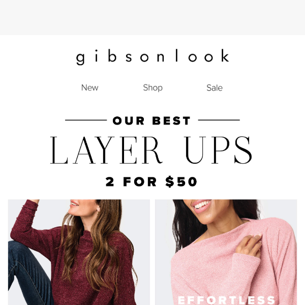 Our Best Layers Ups: 2 for $50