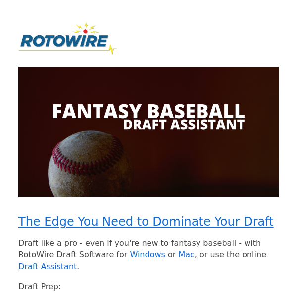 Fantasy Baseball Draft Assistant: The Tools You Need to Win Your Draft