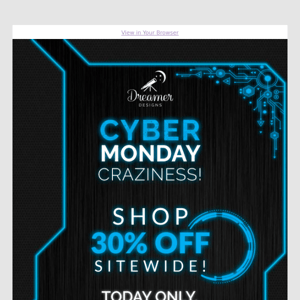 30% OFF Sitewide Cyber Monday Sale! 💙