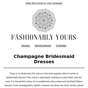 Champagne Bridesmaid Dresses