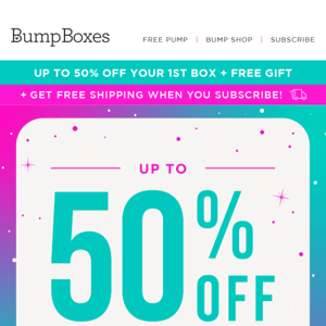 Choose a FREE Gift + FREE Shipping + up to 50%