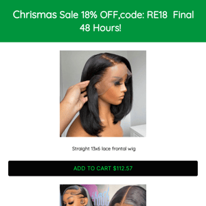 Hot Sale &100% human hair on Sale 🔥 18% OFF
