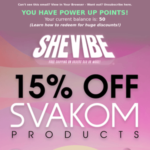 SAVE 15% 😘 On Svakom Pleasure Toys At SheVibe!