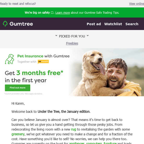 Gumtree, see what’s new at Gumtree