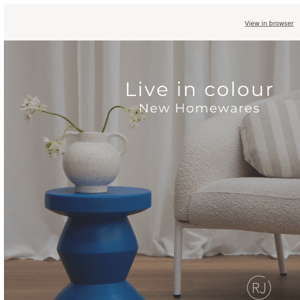 Add more colour to your home with new homewares