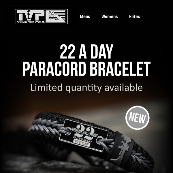 Limited Edition ➝ 22 A Day Paracord Bracelet